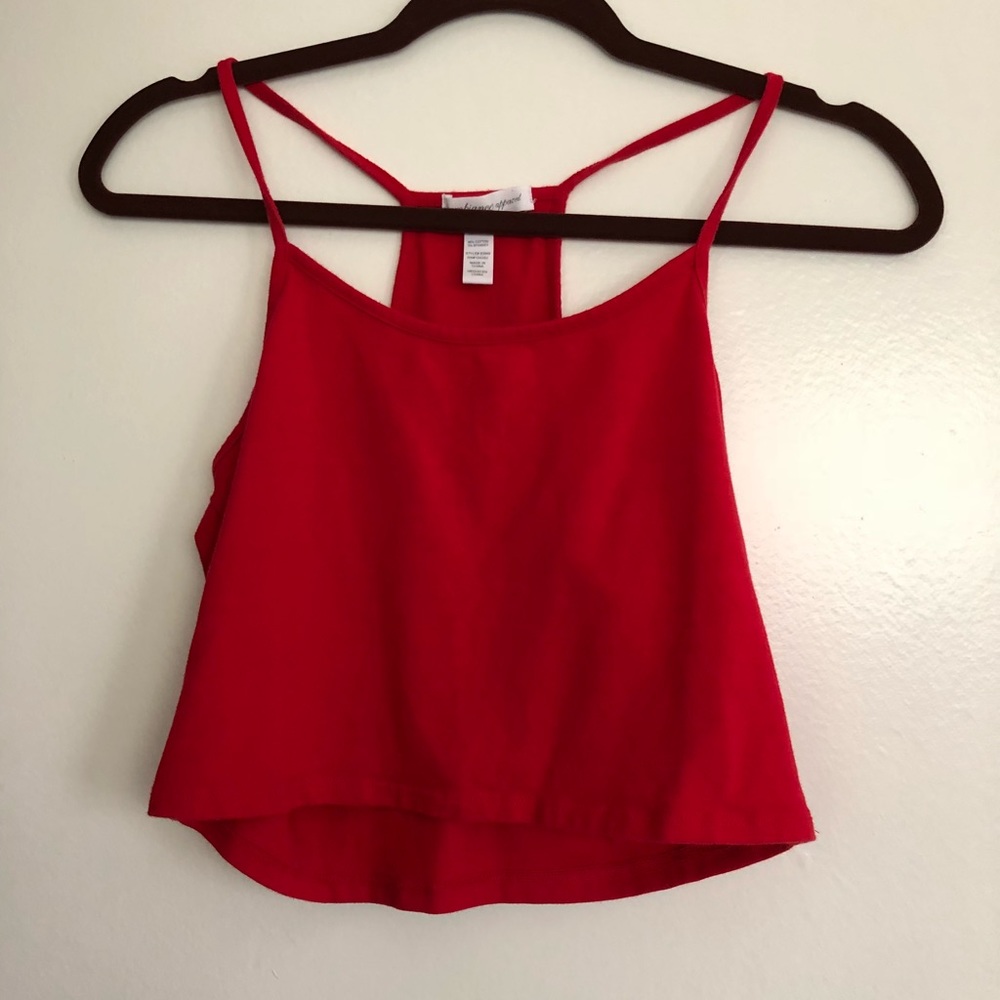 Red crop top